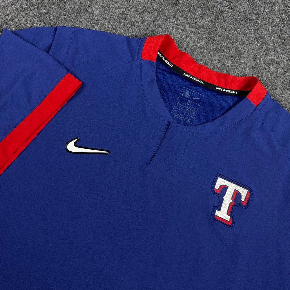 Nike Texas Rangers MLB Authentic Collection Baseball Pullover Jersey Blue XL